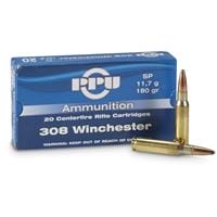 PPU, .308 Winchester, 180 Grain, SP, 20 Rounds