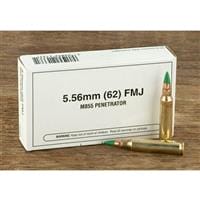 Winchester M855 Penetrator, .223 (5.56x45mm), FMJ, 62 Grain, 240 Rounds, Slight Blemish