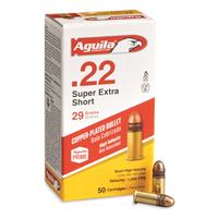Aguila Super Extra High Velocity, .22 Short, CPRN, 29 Grain, 50 Rounds