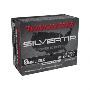 WINCHESTER AMMO Silvertip For 9mm Luger 115Gr Hollow Point 20 Bx/10 Cs Handgun Ammo (W9MMST)