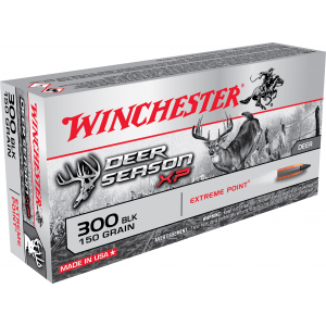 Winchester Deer Season XP Rifle Ammunition .300 AAC Blackout 150 gr PT 1900 fps 20/ct