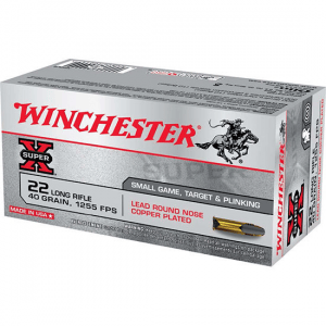 Winchester Super-X Rimfire Ammunition .22 LR 40gr CP-LRN 1255 fps 222/ct