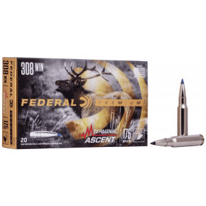 Federal Terminal Ascent Rifle Ammuntion .308 Win 175 gr 2600 fps 20/ct