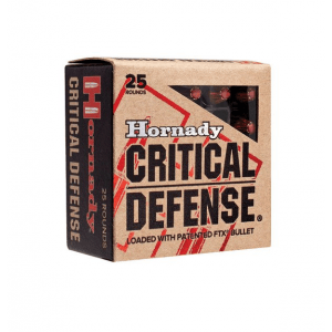 Hornady Critical Defense Handgun Ammo 9mm Luger 115 gr FTX 1140 fps 25/box