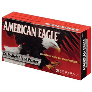 American Eagle IRT Handgun Ammunition 9mm Luger 124 gr TMJ 1120 fps 50/ct