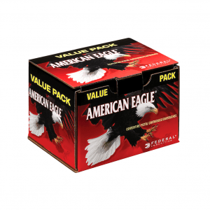 FEDERAL American Eagle 9mm 115 Grain FMJ Ammo, 100 Round Box (AE9DP100)