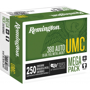 Remington UMC Handgun Ammunition .380 ACP 95 gr FMJ 250/box