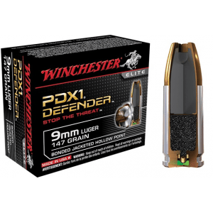 Winchester PDX1 Defender Handgun Handgun Ammunition 9mm Luger 147 gr PDX1 20/box