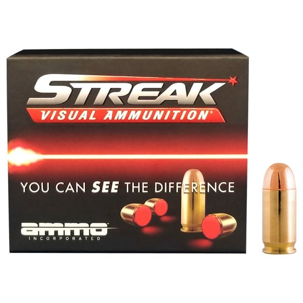 Ammo, Inc. Streak Visual Handgun Ammo - 9mm Luger - 124 Gr. - 20 Rounds - Jacketed Hollow Point