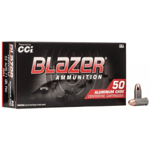 CCI Blazer Aluminum Handgun Ammunition .32 ACP 71 gr TMJ 900 fps 50/box
