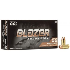 CCI Blazer Brass Handgun Ammunition 10mm Auto 180 gr FMJ 1200 fps 50/ct