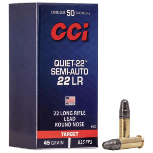 CCI Semi Quiet-22 Rimfire .22 LR 40 gr LRN 710 fps 50/ct