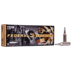 FEDERAL 270 WIN SHORT MAG 136GR TERMINAL ASCENT AMMO 20RD