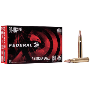 Federal American Eagle Rifle Ammunition .30-06 Sprg 150 gr FMJBT 2910 fps - 20/box