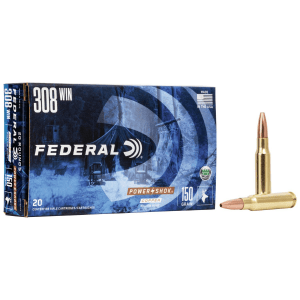 Federal Copper Power-Shok Rifle Ammunition .308 Win 150 gr CHP 2820 fps 20/ct