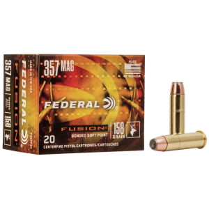 Federal Fusion Handgun Ammunition .357 Mag 158 gr FFSN 1240 fps 20/box