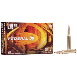 Federal Fusion Rifle Ammunition .270 Win 130 gr BTSP 3050 fps - 20/box