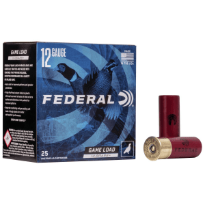 Federal Game-Shok Hi-Brass Load 12 ga 2 3/4" 3 3/4 dr 1 1/4 oz #4,5,6,7.5 1330 fps - 25/box
