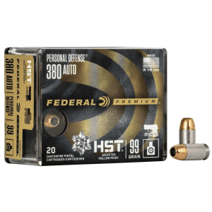 Federal Personal Defense Handgun Ammunition .380 ACP 99 gr HST 20/box