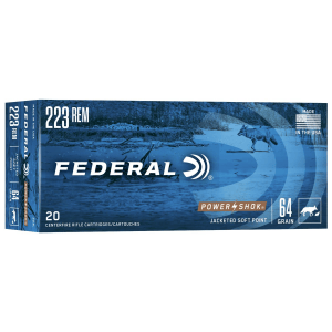 Federal Power-Shok Rifle Ammunition .223 Rem 64 gr SP 3050 fps - 20/box