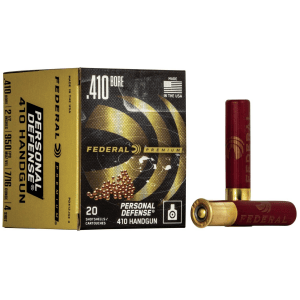 Federal Premium Personal Defense 410 Handgun Shotshell Ammunition - Judge .410 ga 2 1/2" 7/16 oz #4 950 fps - 20/box
