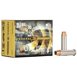 Federal Premium Vital-Shok Handgun Ammunition .357 Mag 180 gr SAF 1160 fps 20/box