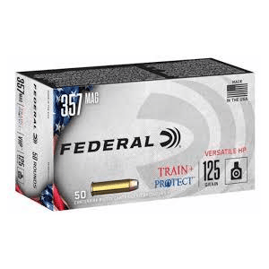 Federal Train & Protect Handgun Ammunition .357 Mag 125gr JHP 1440 fps 50/ct