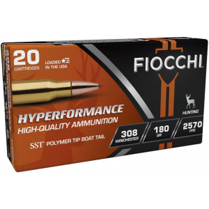 Fiocchi Hyperformance Hunt Rifle Ammunition .308 Win 180 gr SST 2570 fps 20/ct