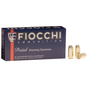 Fiocchi Pistol Shooting Dynamics Handgun Ammunition 9mm Makarov 95 gr FMJ 1020 fps 50/box