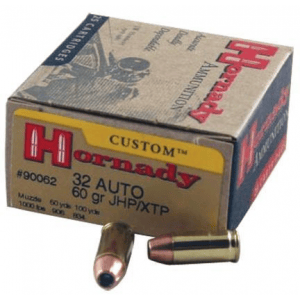 Hornady Custom Handgun Ammunition .32 ACP 60 gr XTP 1000 fps 25/box