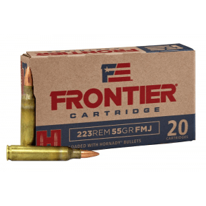 Hornady Frontier Rifle Ammunition . 223 Rem 55 gr FMJ 20/ct