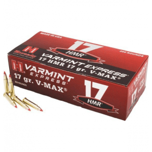 Hornady Varmint Express Rimfire Ammuntion .17 HMR 17gr V-MAX 2550 fps 200/Box