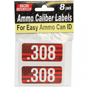 MTM Ammo Caliber Labels .308 - 8/ct