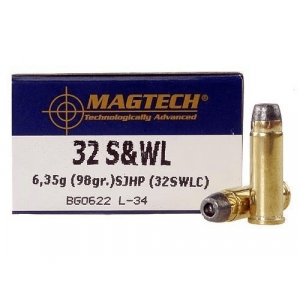 MagTech Handgun Ammunition .32 S&W 98 gr SJHP 778 fps 50/box