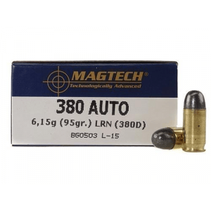 MagTech Handgun Ammunition .380 ACP 95 gr LRN 951 fps 50/box