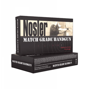 Nosler Match Grade Handgun Ammo .40 S&W 150 gr JHP 1125 fps 50/box