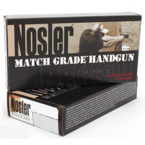 Nosler Match Grade Handgun Ammuntion 9mm Luger 147gr JHP 950 fps 50/ct