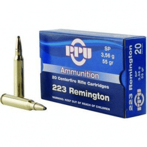 PPU Rifle Ammunition .223 Rem 55 gr SP 3240 fps 20/ct