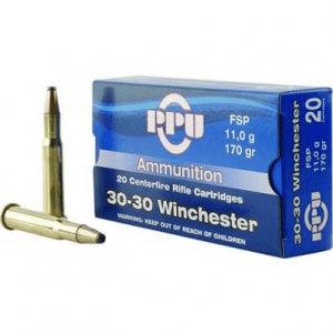 PPU Rifle Ammunition .30-30 Win 170 gr SP 2390 fps 20/ct