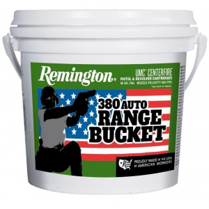 Remington UMC Range Bucket Handgun Ammunition .380 Auto 95 gr FMJ 955 fps 300/ct