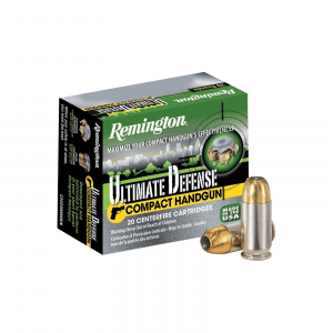 Remington Ultimate Defense Compact Handgun Ammunition .45 ACP 230 gr BJHP 20/box