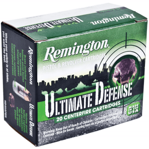 Remington Ultimate Defense Handgun Ammunition .380 Auto 102 gr BJHP 940 fps 20/Box
