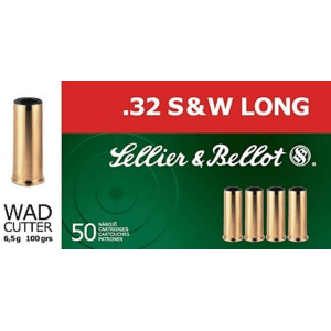 Sellier & Bellot Pistol & Revolver Ammo .32 S&W Long 100 gr WC 50/box