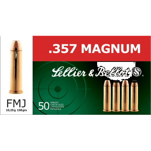 Sellier & Bellot Pistol & Revolver Ammo .357 Mag 158 gr FMJ 50/Box