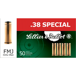 Sellier & Bellot Pistol & Revolver Ammo .38 Special 158 gr FMJ 50/Box