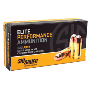 Sig Elite Performance Handgun Ammunition .380 ACP 100 gr FMJ 910 fps 50/ct