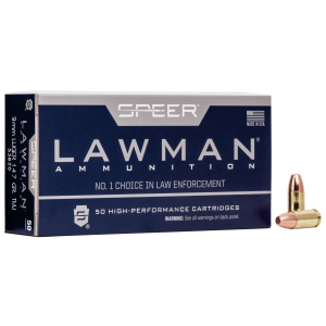Speer Lawman Handgun Ammunition 9mm Luger 147 gr TMJ 985 fps 50/box