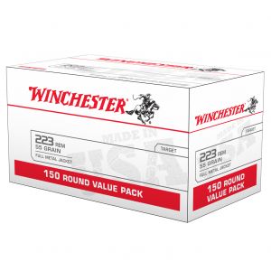WINCHESTER 223 Rem 55Gr FMJ 150Rd Case Rifle Ammo (USA223L1)