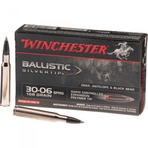 Winchester Ballistic Silvertip Rifle Ammunition .30-06 Sprg 168 gr BST 2790 fps - 20/box