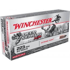Winchester Deer Season XP Rifle Ammunition .223 Rem 64gr Extreme Point Poly Tip 3020 fps 20/ct